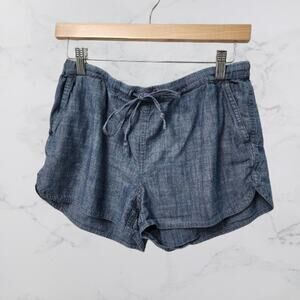 J.Crew Blue Cotton Shorts XS Pull On Drawstring